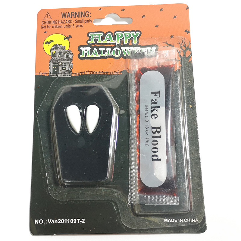 P162166 Halloween fake blood & tooth