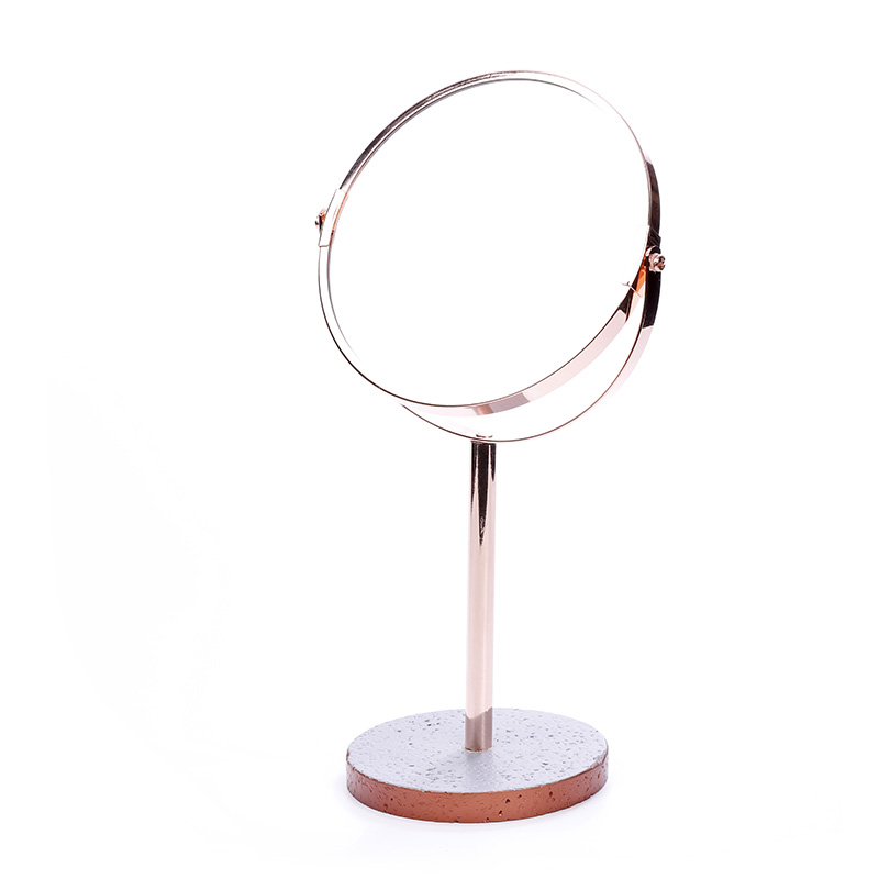 P136527 Copper Dipped Concrete Mirror
