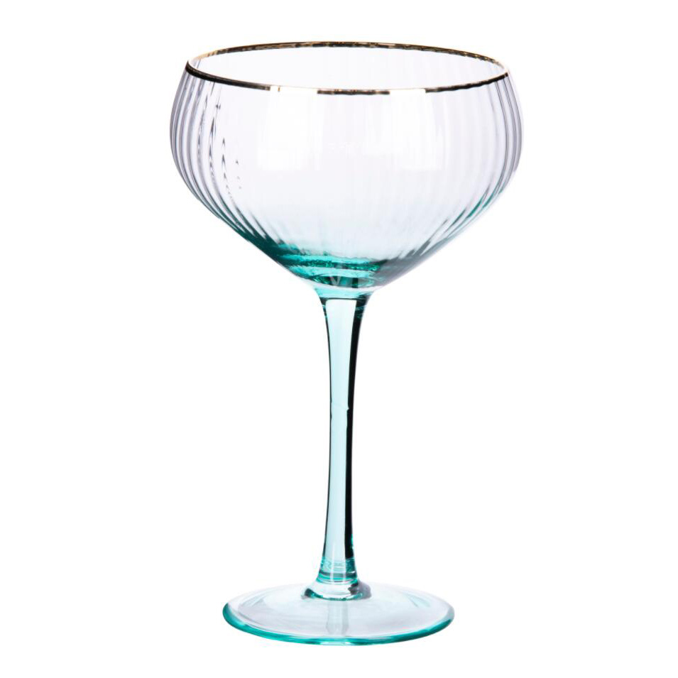 P112122 Green Ombre Martini Glass   