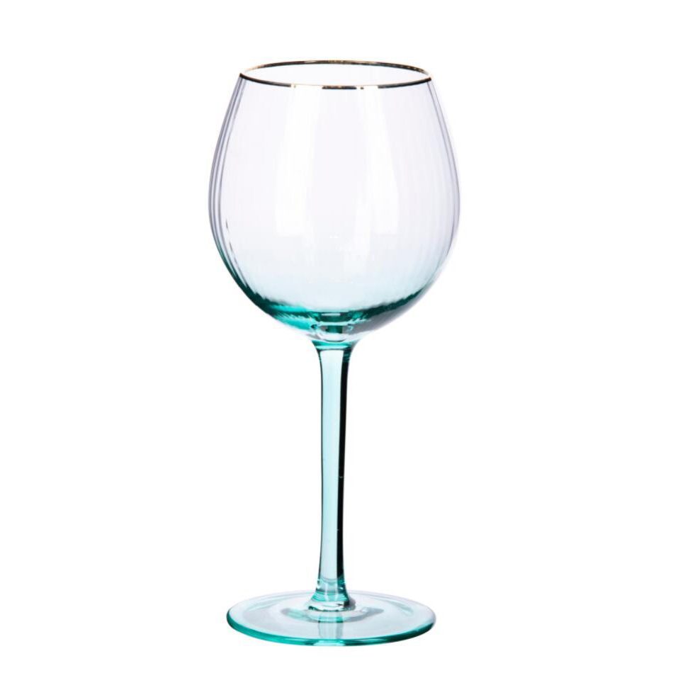 P112124   Green Ombre Red Wine Glass   