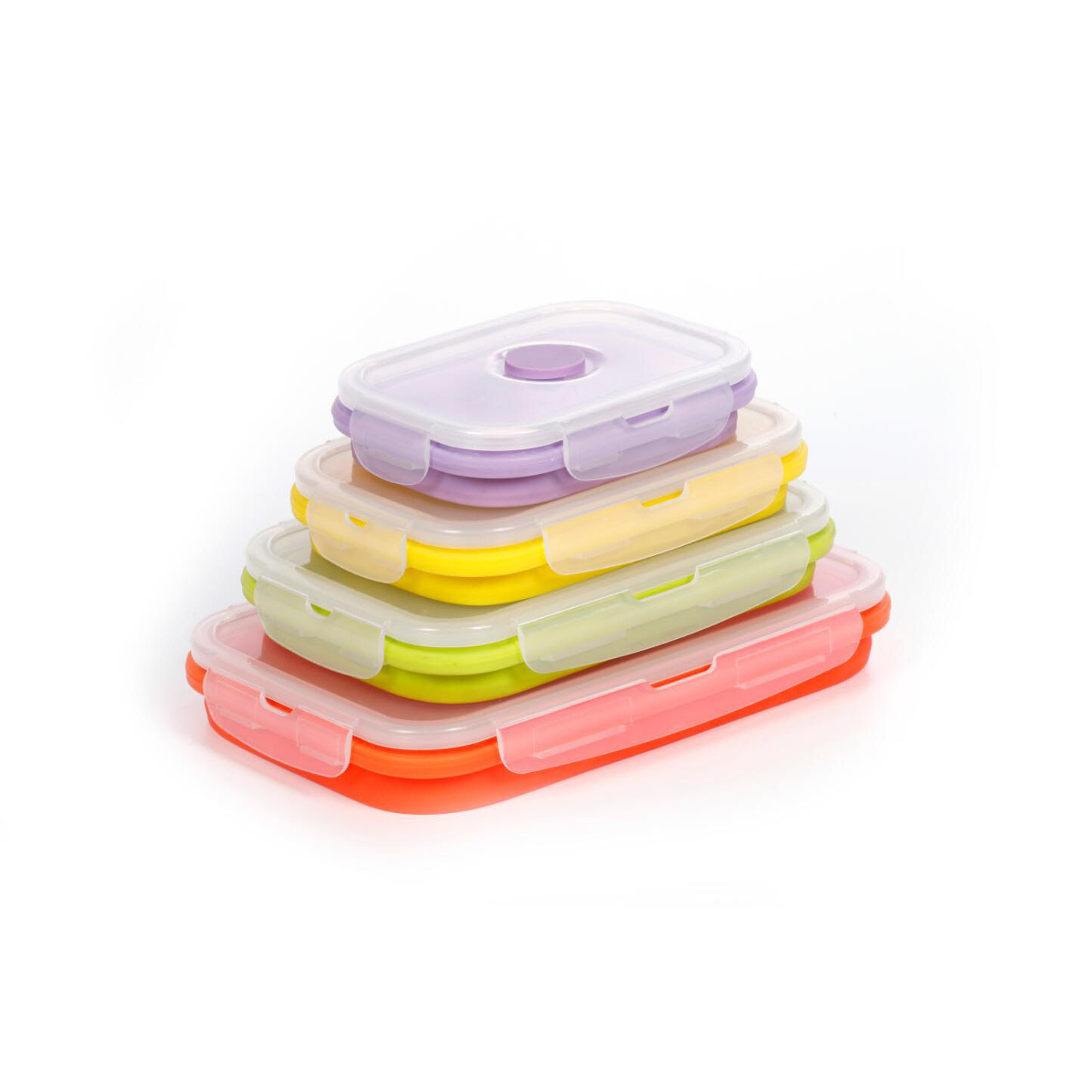P110522 Set of 4  Silicone lunch box