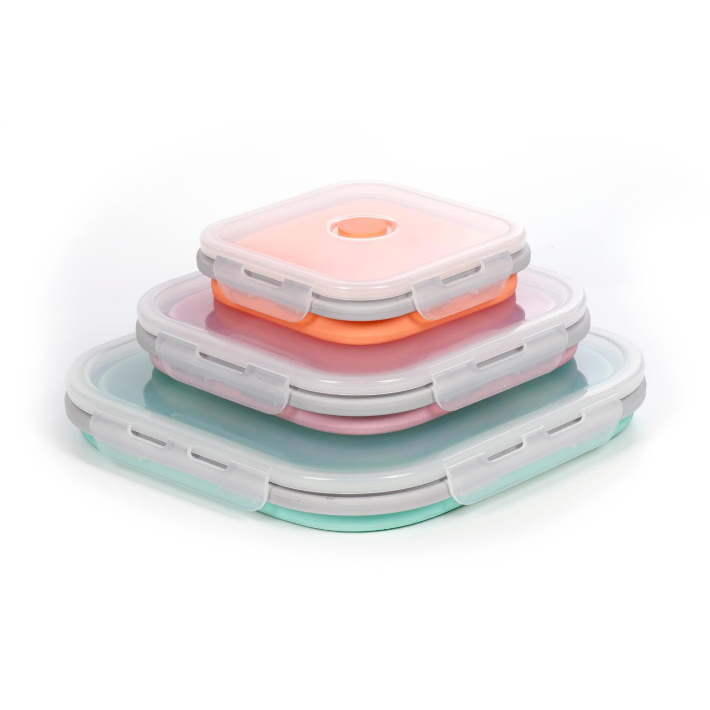 P110523 Set of 3  Silicone lunch box